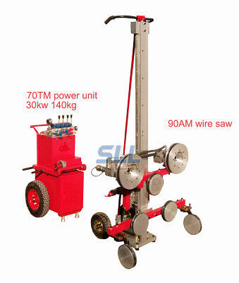 China 25kw Stone Marble Concrete Wire Saw Cutting Machine With 10 Pcs Wheels supplier